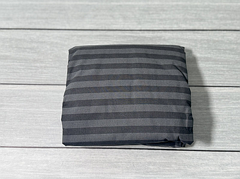 Простирадло на резинці 160x200+20 графіт смужка