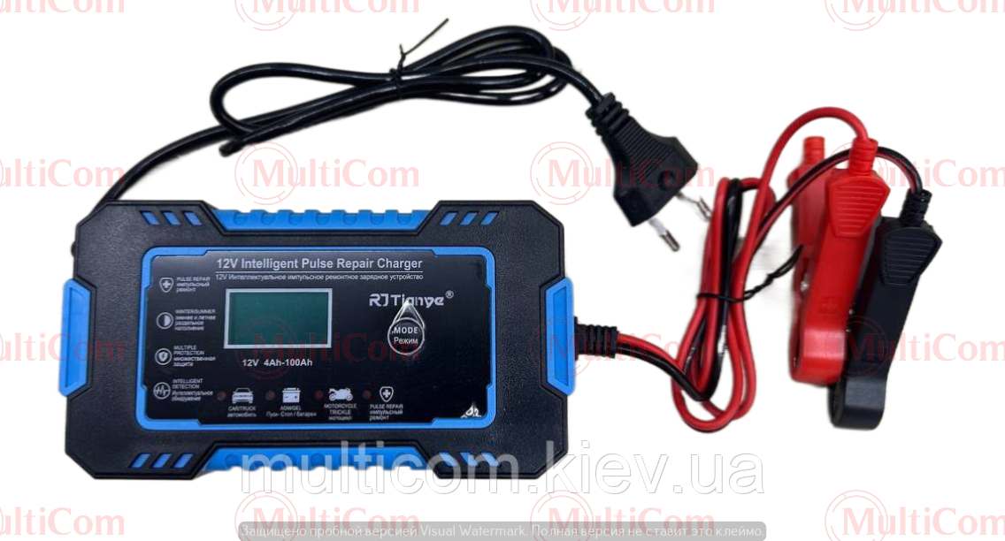 04-06-802. Зарядний пристрій (інтелектуальний), 12 V 6 A, 2-100 Ah, RJ-C120501A. RJTianye, фото 1