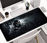 Великий килимок для миші з дизайном воїна у масці , розмір 80/40, фото 3