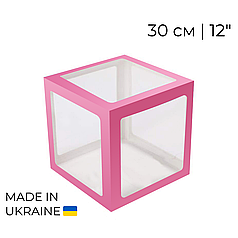 Коробка 30 см | 12" для повітряних куль Рожеві грані