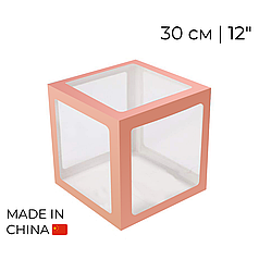 Коробка 30 см | 12" для повітряних куль Персикові грані
