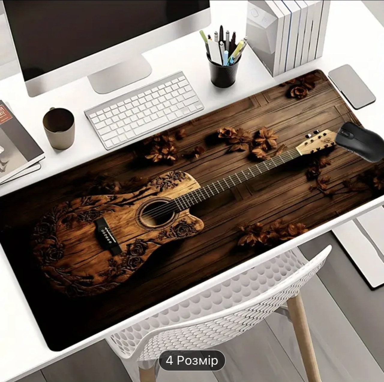 Килимок для миші з дизайном колекційної гітари , розмір 80/30, фото 1
