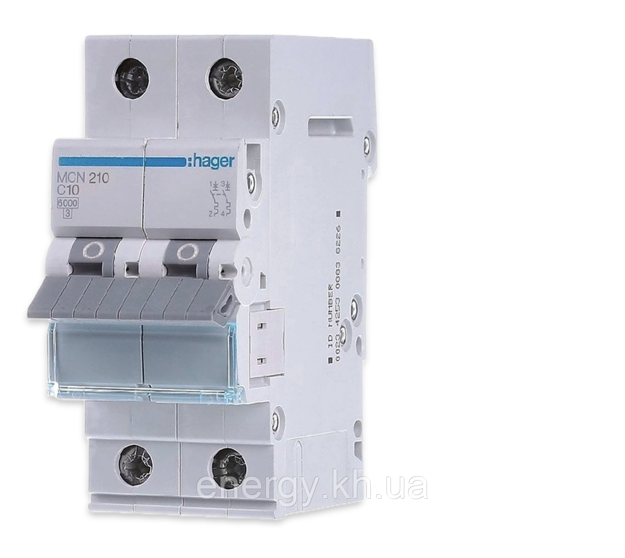 MCN210 Hager – Автоматичний вимикач 2P 10A - 6kA C 2M