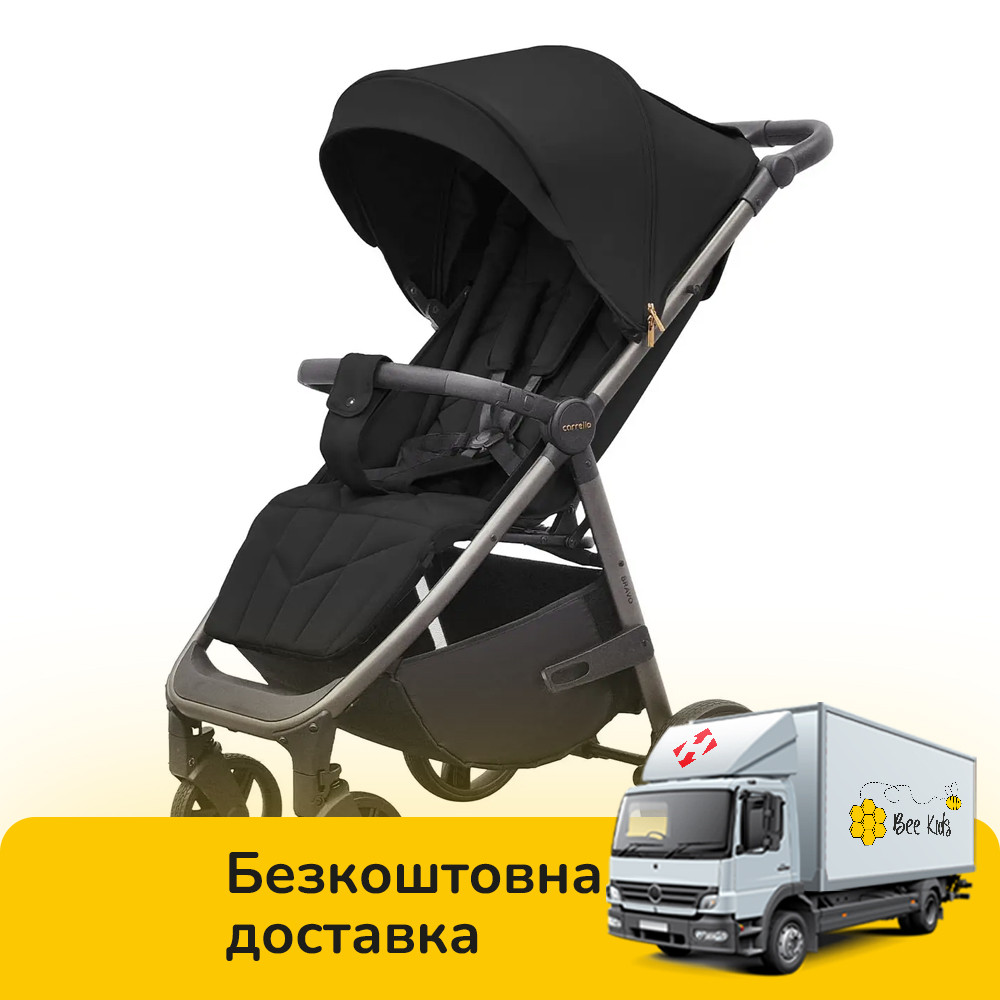 Коляска прогулянкова дитяча CARRELLO Bravo CRL-8512PU Grape Black Чорна, фото 1