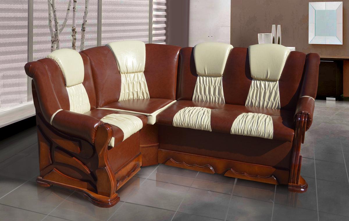 М"який куток Каприз 175*130 (родео05+10) горіх, фото 1