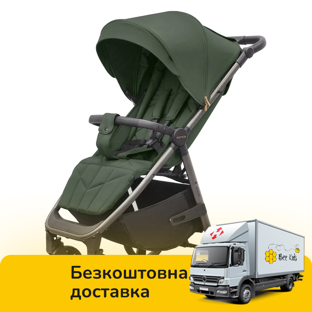 Коляска прогулянкова дитяча CARRELLO Bravo CRL-8512PU Bergamot Green Зелена, фото 1