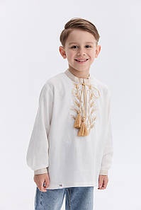 Вишиванка для хлопчика MEREZHKA "Незламний" молочний 1-12 років