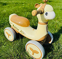 Дитячий біговел велобіг для дітей чотириколісний пластмасовий з підсвічуванням та піснями УКРАЇНСЬКА ОЗВУЧКА
