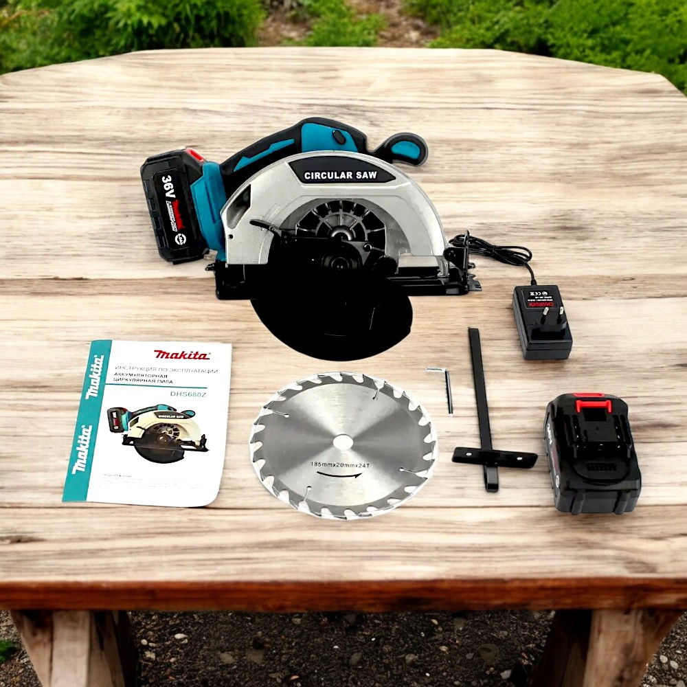 Пила циркулярна Makita DHS680Z 36V 6Ah Акумуляторна дискова пилка Макіта Циркулярка акумуляторна