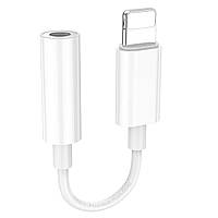 Кабель-перехiдник BOROFONE BV21 Genuine iP to 3.5 digital audio converter White