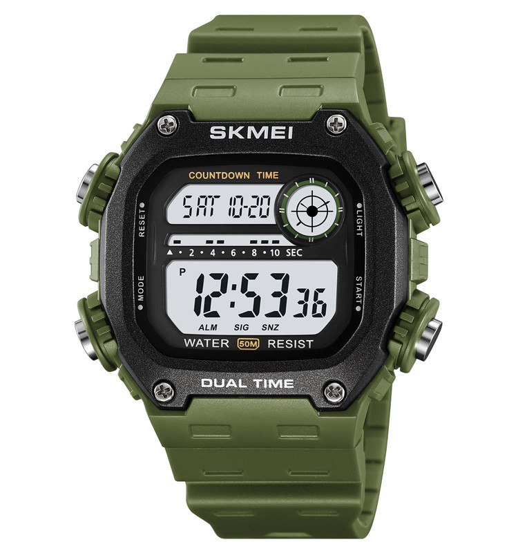 Skmei 2126 зелений чоловічий спортивний годинник