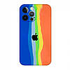 Силіконовий чохол для iPhone 13 Pro - Rainbow, Різнокольоровий / Синій, фото 2