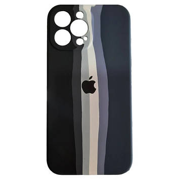 Силіконовий чохол для iPhone 13 Pro - Rainbow, Різнокольоровий / Сірий