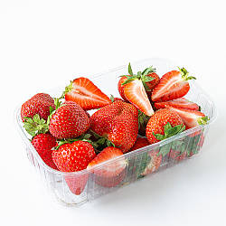 Пластикові лотки для ягід ПП-702 — прозорий, 0,5 кг, 800 мл, 190х114х53 мм, 100 шт/уп