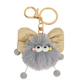 Брелок "Домовенок з бантом" BRLK-103SGO. колір Сіро-блакитний