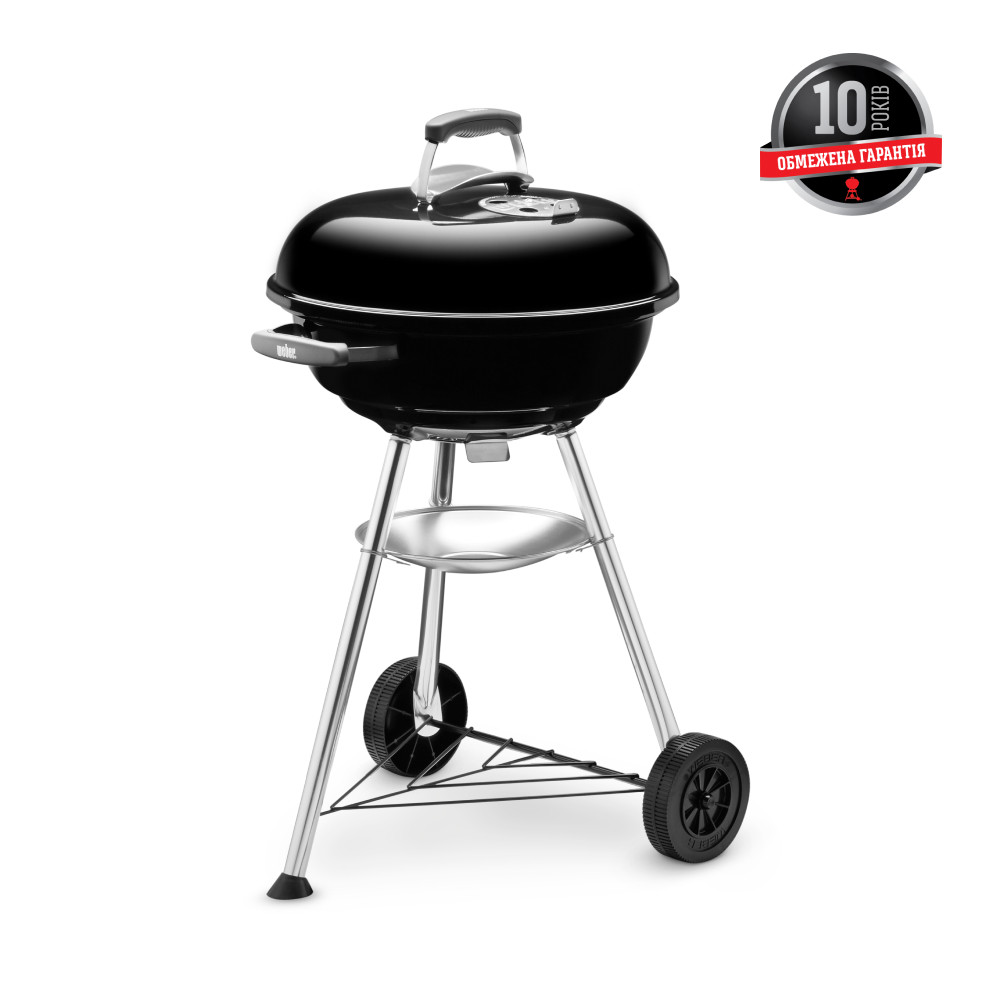 Вугільний гриль Weber Compact Kettle 47 см, чорний арт. 1221004, фото 1