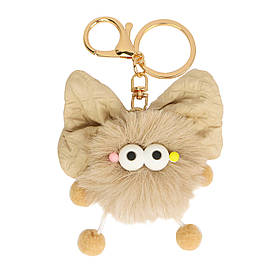 Брелок "Домовенок з бантом" BRLK-103BEG. колір Бежевий