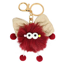 Брелок "Домовенок з бантом" BRLK-103BOR. колір Бордовий