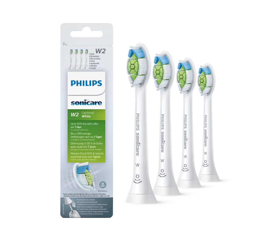 Змінні насадки Philips Sonicare W2 Optimal HX6064/10 White 4 шт. 02779
