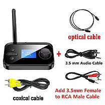 Програвач NFC Bluetooth 5.0 С41 аудіо приймач, передавач 3.5mm, RCA, AUX,TF, фото 5