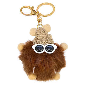 Брелок "Домовенок в окулярах" BRLK-102KOR. колір Коричневий