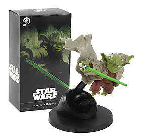 Фігурка Master Yoda RESTEQ 15 см бойовий Майстер Йода з мечем, статуетка Star Wars з ПВХ
