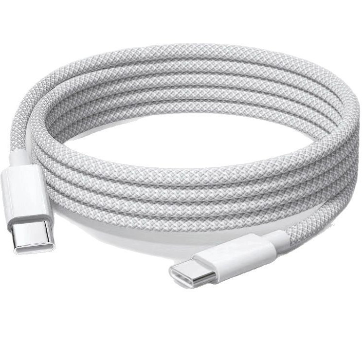 Кабель C-C 3м для зарядки та живлення 120W підходить до Apple, Huawei, Xiaomi Білий ( код: C-C3mPD120WO )