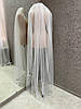 Фата довга № 2501 з перлами молочна, фото 2