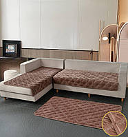 Накидки-дивандеки на кутовий диван багатофункціональні 3 полотна