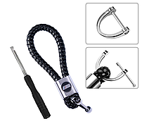 Брелок для ключів з логотипом M для BMW плетений ЧОРНИЙ (з викруткою)