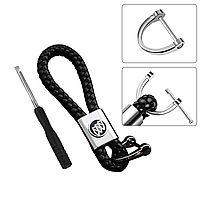 Брелок для ключів з логотипом BUICK плетений ЧОРНИЙ (з викруткою)