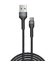 Кабель WUW-X192 USB Type-C 2.4A 2m black