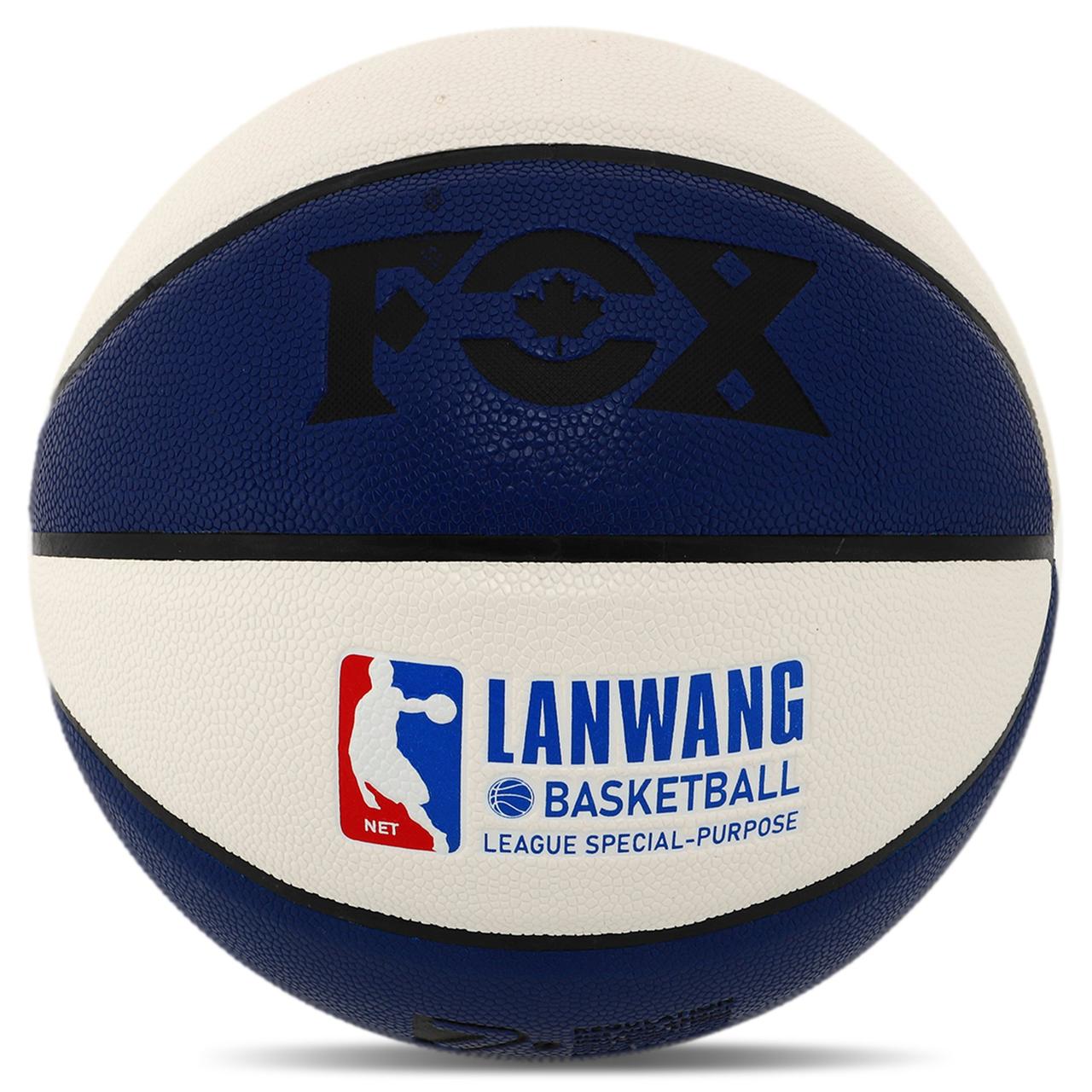 М'яч баскетбольний FOX BA-8976 LANWANG розмір 7 синій-білий