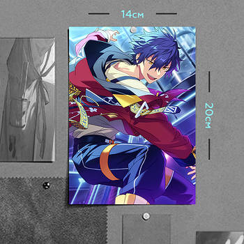 "Джун Сазанамі (Aнсамбль Зірок / Ensemble Stars)" плакат (постер) розміром А5 (14х20см)