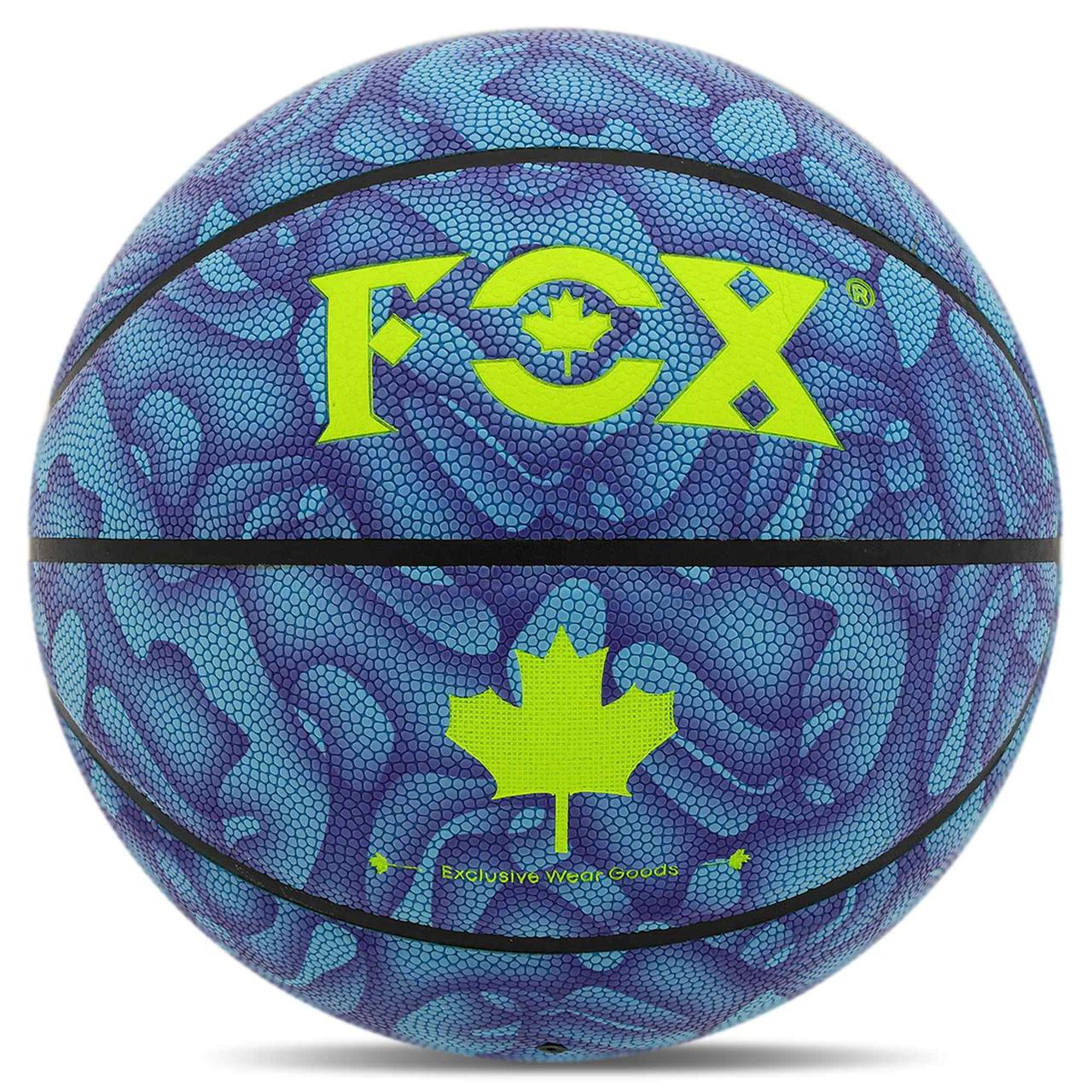 М'яч баскетбольний PU FOX BA-8711 No7 блакитний