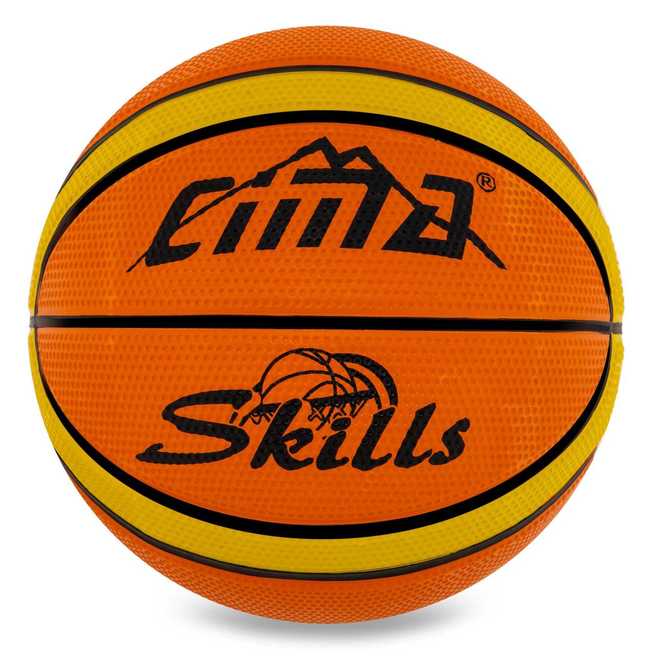 М'яч баскетбольний гумовий CIMA BA-008 розмір 7 жовтогарячий