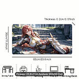 Великий килимок для миші з дизайном аніме дівчини в обладунках, розмір 60/30, фото 4