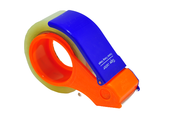 Диспенсер для скотча пластиковий Orange\Blue, фото 1