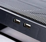 Охолоджувальна підставка для ноутбука XTRIKE ME FN-802 для геймерів ігрова Чорна, фото 7