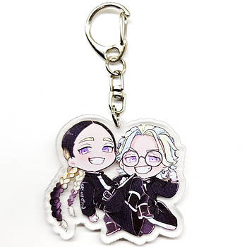 "Ран та Ріндо Хайтані  (Токійські месники / Tokyo revengers)" брелок акриловий двосторонній з уф-друком