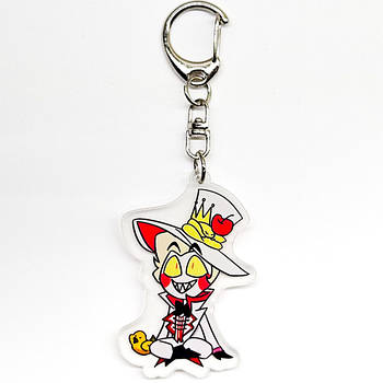 "Люцифер Морнінгстар (Готель Газбін / Hazbin hotel)" брелок акриловий двосторонній з уф-друком