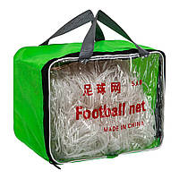 Сітка на ворота футбольні в комплекті з 2 штук Zelart C-8595 7.5x2.5x1.48х2.5м 2шт білий