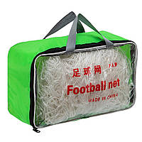 Сітка на ворота футбольні в комплекті з 2 штук Zelart C-8596 7.5x2.5x1.48х2.5м 2шт білий