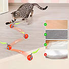 Інтерактивна іграшка для котів з підсвіткою 5см, від USB, Помаранчевий / М'ячик інтерактивний для тварин, фото 8