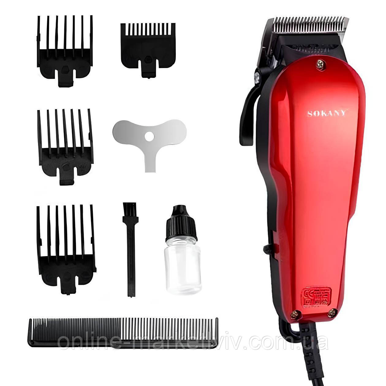 Машинка для стрижки волосся + 4 насадки, від мережі, SK-9903 / Тример для бороди, фото 1