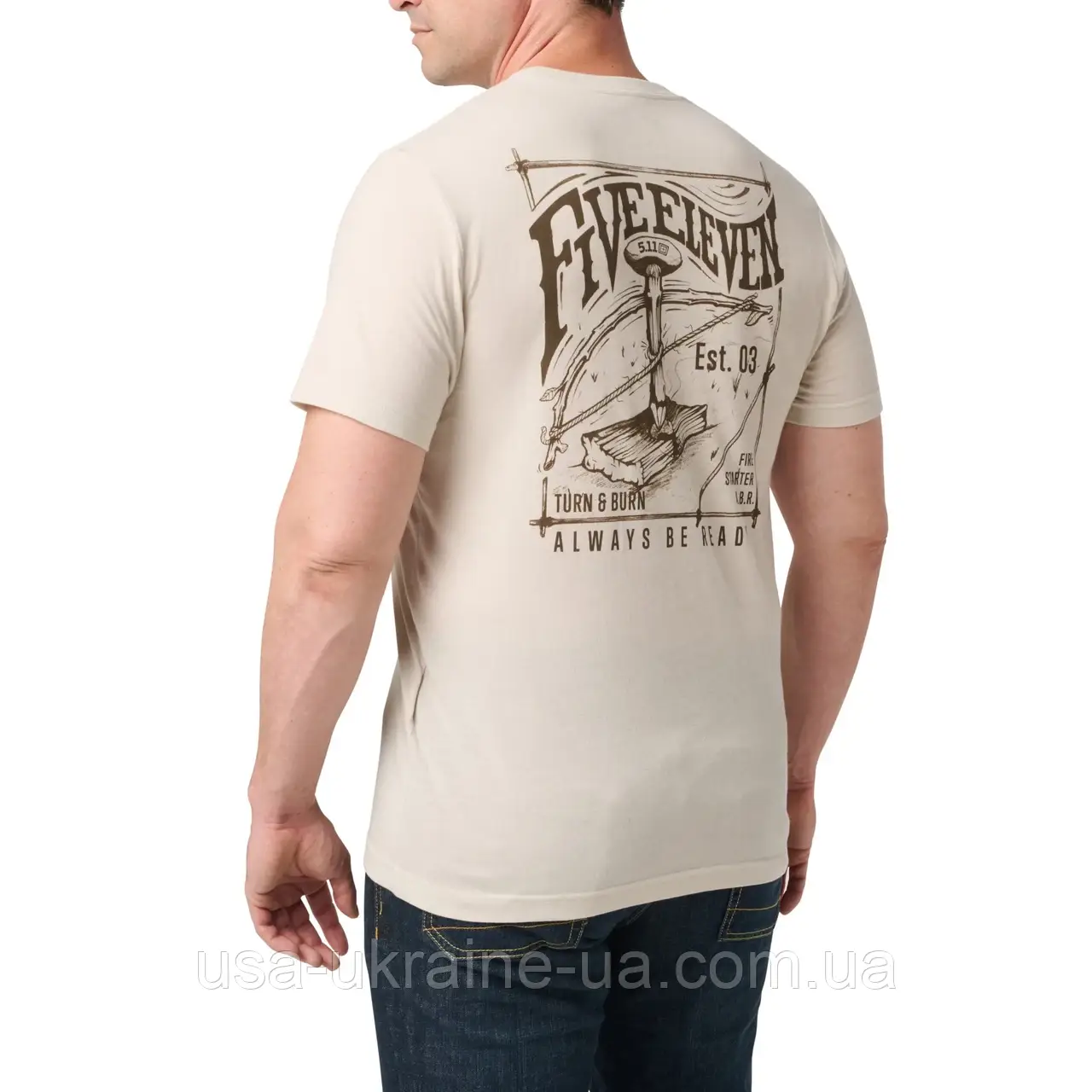 Футболка тактична 5.11 Tactical® Turn and Burn колір Sand Dune, фото 1