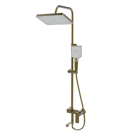 Душова колона із змішувачем Haiba KUBUS 009-J BRUSHED GOLD (HB9627), фото 1