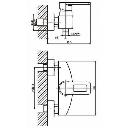 Змішувач для душа Haiba GUDINI 003 (HB0147), фото 2