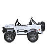 Дитячий електромобіль на акумуляторі Джип Jeep M 6069 з пультом радіокерування для дітей 3-8 років Білий, фото 2