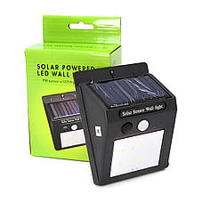 Світильник на сонячній батареї Solar Powered LED Wall Light з датчиком освітленості. PIR sensor, фото 3